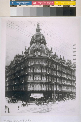 Baldwin Hotel. Powell and Market Sts. Ca. 1898