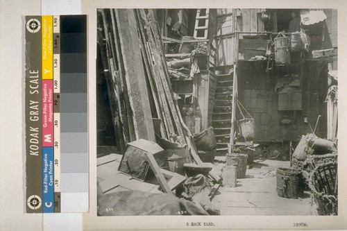 A back yard. 1890s. [No. 297. Date on photograph is 1880.]