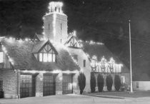 Mill Valley City Hall, 1948 City Hall decorated for the holidays, 1948