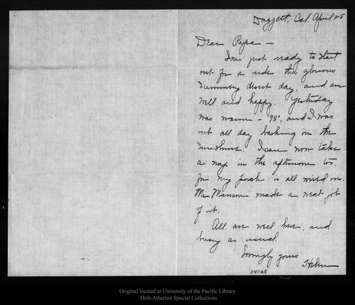 Letter from Helen [Muir] to [John Muir], [1908 ?] Apr 28