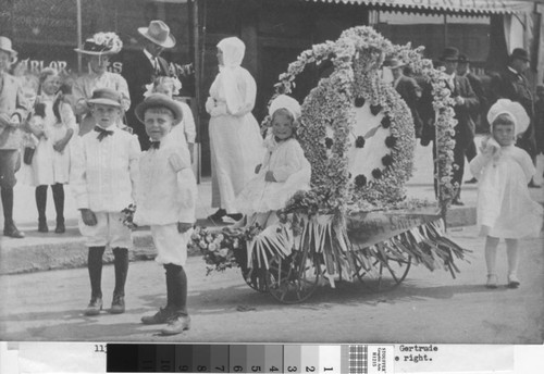 Children in the parade of the 1911 Turlock Melon Carnival