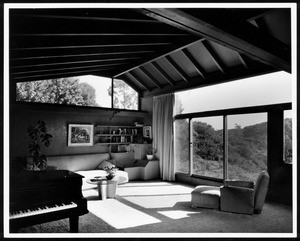 Interior view of the Druckman House, Los Angeles, 1941