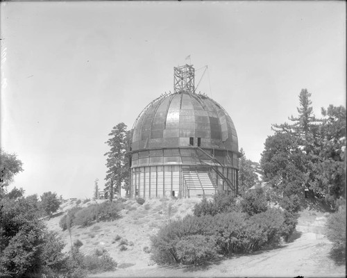 100-inch telescope observatory dome, partially complete, Mount Wilson Observatory