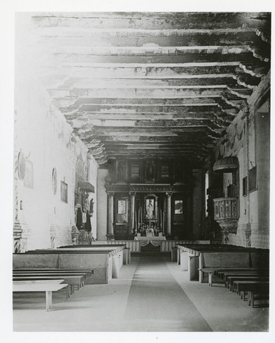 Interior of the San Buenaventura Mission chapel
