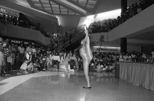 Dancer performing at a Black History Month celebration, Los Angeles, 1982
