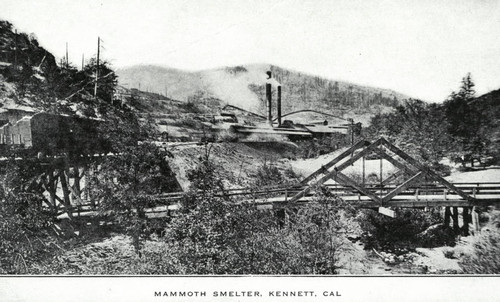 Distant View of the Mammoth Mine Smelter at Kennett