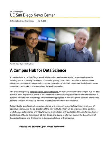 A Campus Hub for Data Science