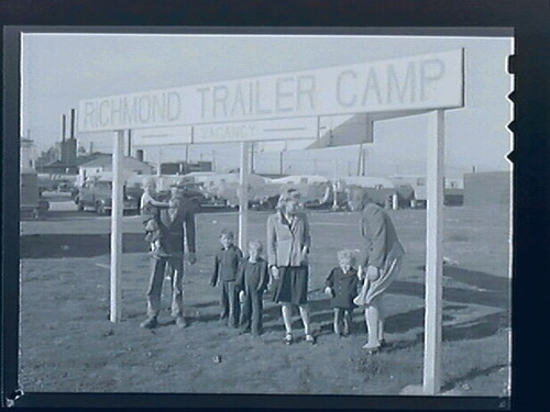 Shipyard Worker & Family in Trailer Camp