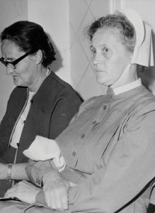 Dr. Else Høilund (left) and Deaconess Lilly (Lily) Petersen (right) – after returning from miss