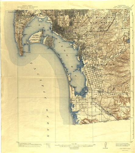 United States Department of the Interior, Geological Survey, California (San Diego County) San Diego Quadrangle. Edition of June 1904, reprinted 1941