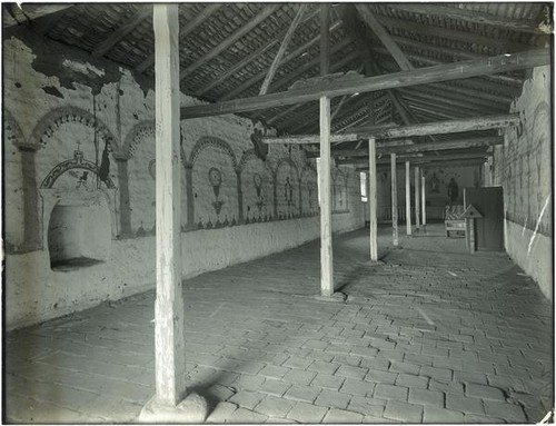 Interior of the chapel at the San Antonio de Pala Asistencia, Pala, circa 1898