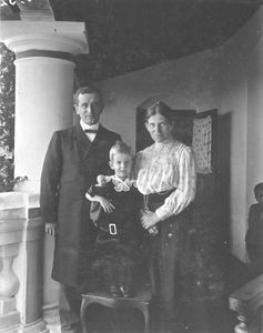 Missionary Christian Frimodt-Moller, mrs. Ragnhild Frimodt- Moller with Johannes Frimodt-Moller