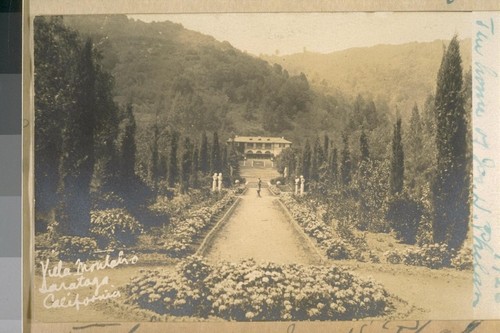 The Country home of Jas. D. Phelan at Saratoga, Calif. Nov. 1st, 1926. Villa Montalvo, Saratoga, California