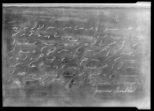 Blackboards, shorthand contest, Southern California, 1933