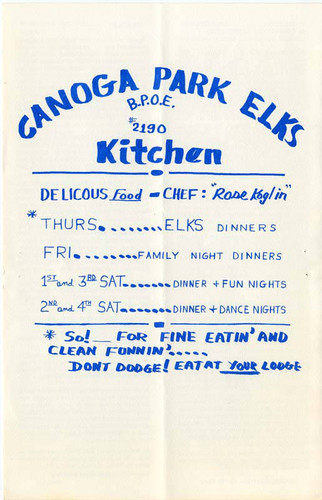 Canoga Elks 2190 Bulletin, January 1965