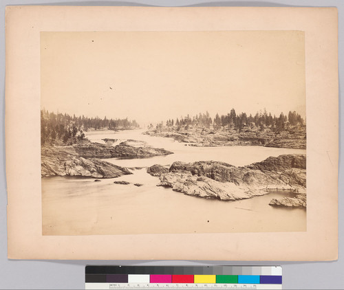 [Part of the Kettle Falls of the Columbia River, 1860: right portion of panorama.]