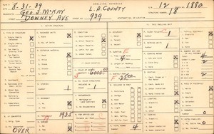 WPA household census for 939 Downey Avenue, Los Angeles County