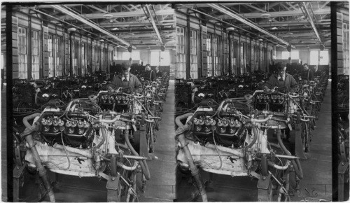Experts Testing Engines in an Automobile Factory, Detroit, Mich