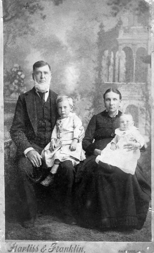 1888 Portrait of David and Mary Hobson and their children