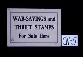 War-Savings and Thrift Stamps for sale here