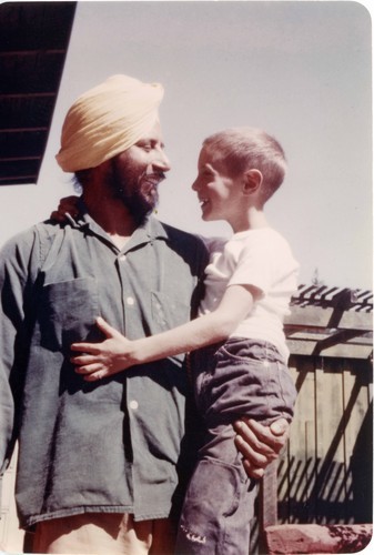 Hari Singh Everest holding Boy
