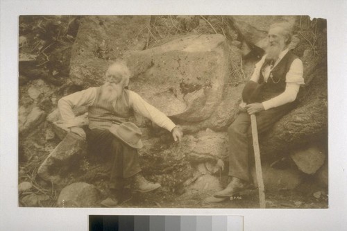[John] Muir with John Burroughs, taken in Yosemite
