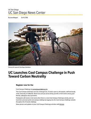 UC Launches Cool Campus Challenge in Push Toward Carbon Neutrality