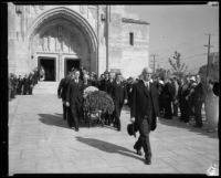 Funeral of Moses H. Sherman, Los Angeles, 1932