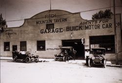 Fitch Mountain Tavern Garage, agents for Buick Motor Car, Healdsburg, California, 1920