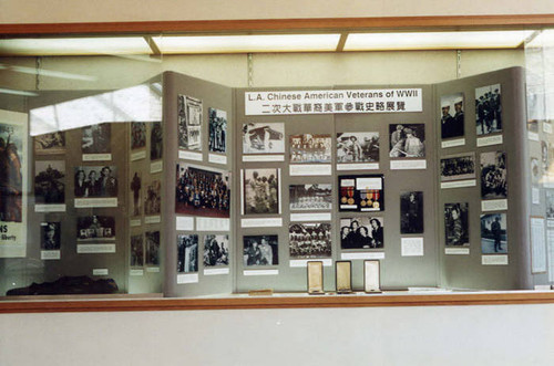 Photo of the Los Angeles Chinese American Veterans of WWII display panel created in 1995