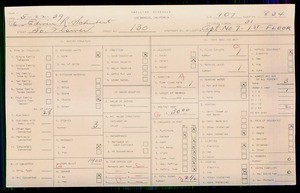 WPA household census for 130 S FLOWER, Los Angeles