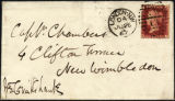 Envelope from Cruikshank's letter to Chambers, 1867 June 26