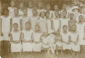 Pupils of the mission school, in Gabon