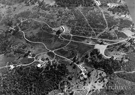 View of the Palomar observatory site from an altitude of 8,500