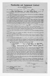 Big Pine Reparations Association membership and assignment contract agreement with Mrs. W. H. Ransom