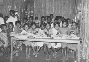 A village school of Future kids in Bangladesh, February 1988
