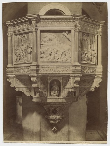 Pe. Ia. No. 2124. Firenze - Chiesa di S. Croce. Il Pulpito. (Benedetto da Maiano.)