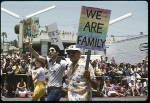 Families marching in parade