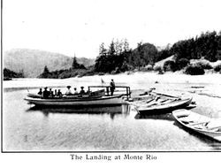 Landing at Monte Rio, from postcard booklet of Monte Rio on the Russian River, California, about 1900