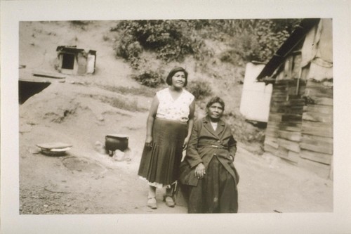 Old Mrs. Maria Bylon, daughter and granddaughter; Toro Canyon, San Luis Obispo Co.; June 1934; 15 prints, 14 negatives