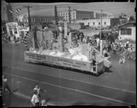 San Bernardino County float in the Admission Day parade, Santa Monica, September 9, 1937