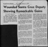 Wounded Santa Cruz Deputy Showing Remarkable Gains