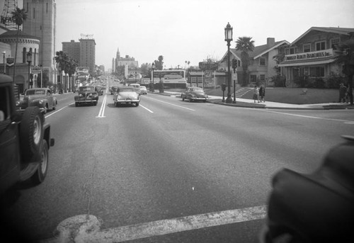 Wilshire Boulevard at Normandie Avenue and Irolo Street