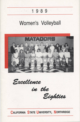 1989 Women's Volleyball program, "Excellence in the Eighties"