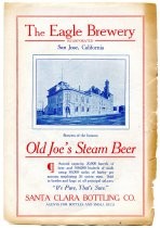 Advertisements for Eagle Brewery, Anderson Barngrover, and San Jose & Santa Clara Railroads