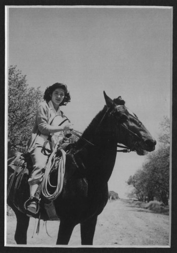 [Mazie on a Horse]