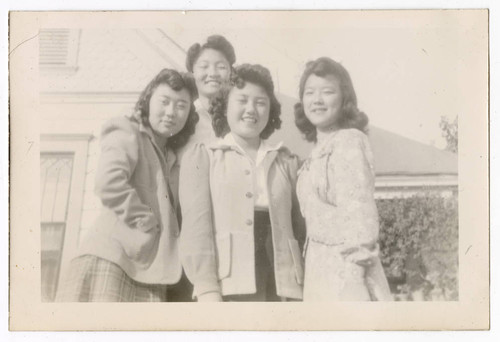 Aiko Herzig Yoshinaga with group of women