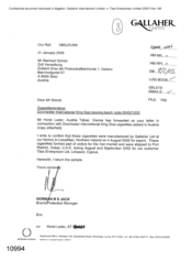 [Letter from Norman BS Jack to Reinhart Scholz regarding Zigaretternalyse -Dorchester International]