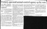 Publicly operated animal-control agency up for vote