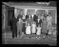 Glittenberg and Davis families Christian missionaries in China, home on a year's furlough in Los Angeles, Calif., 1941